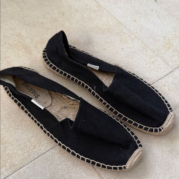 Soludos Women’s BRAND NEW Black Slip-On Espadrilles - Flats - Size 7 - Picture 1 of 3